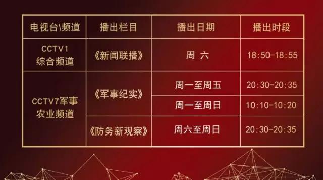 大將軍陶瓷9月央視播出時間出來了！
(圖2)